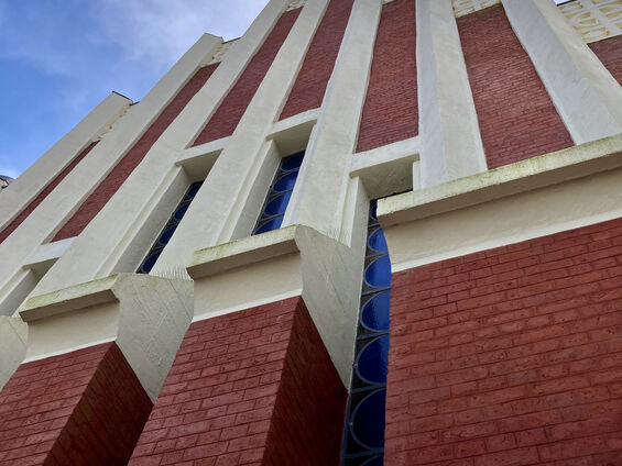 Façade de l'église Vue du première étage