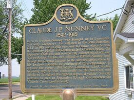 Mémorial Canadien de Claude NUNNEY à Lancaster